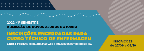Inscrições encerradas para o curso técnico de Enfermagem