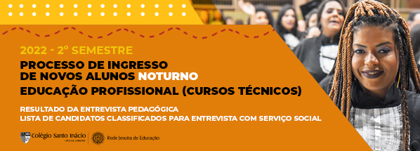 Lista de candidatos da Educação Profissional classificados para entrevista com Serviço Social