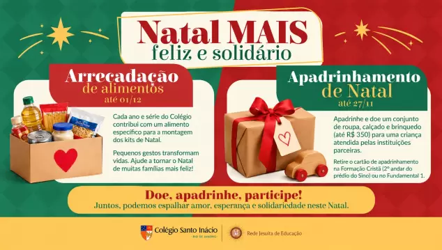 Natal MAIS Feliz e Solidário 2026: CSI mobiliza comunidade educativa em campanhas de solidariedade