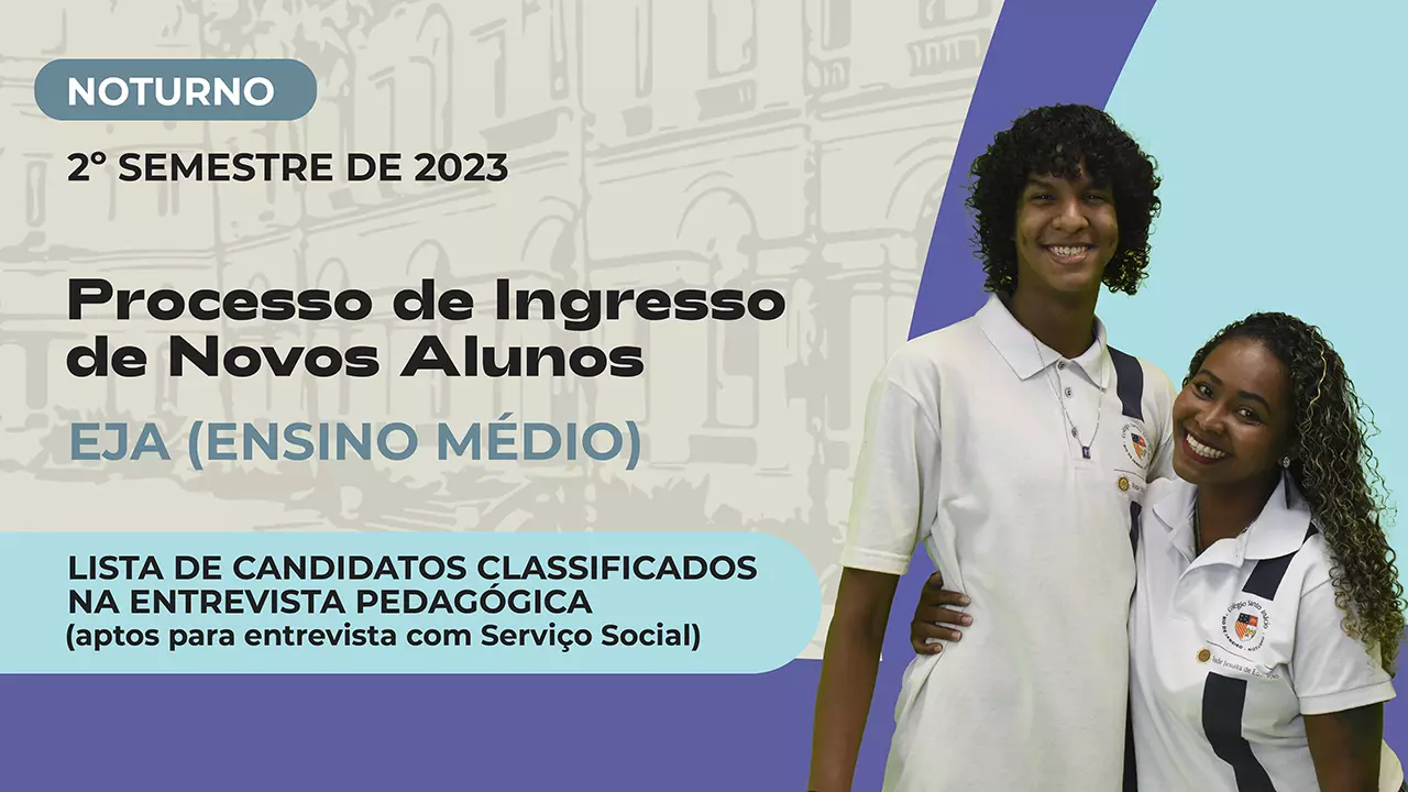 Lista de classificados do Ensino Médio/EJA para entrevista com Serviço Social