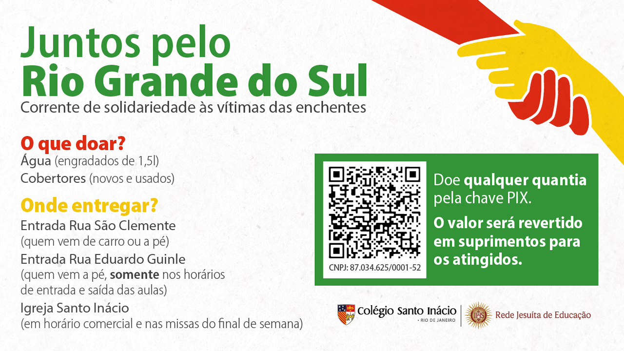 Campanha de doação de água e cobertores para o Rio Grande do Sul