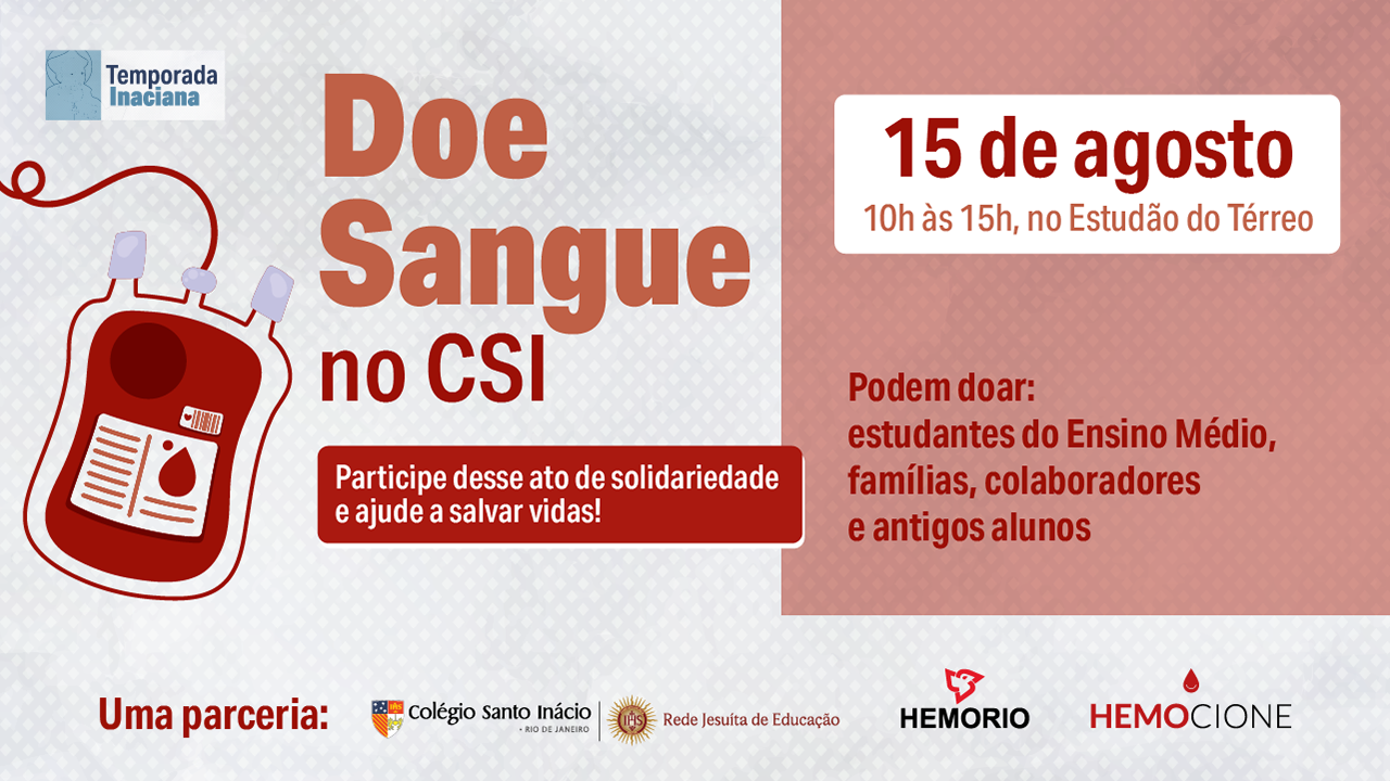 Doe sangue no CSI e ajude a salvar vidas